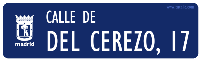 cartel_de_calle-de-del cerezo, 17_en_madrid